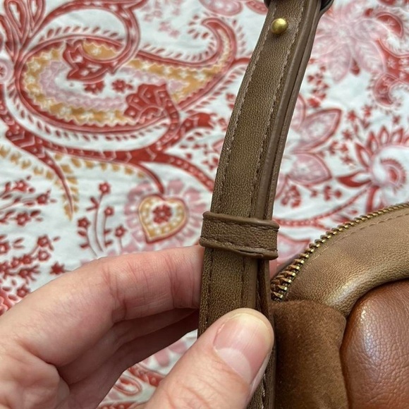 Brown Leather Patchwork Shoulder Bag - Picture 5 of 6